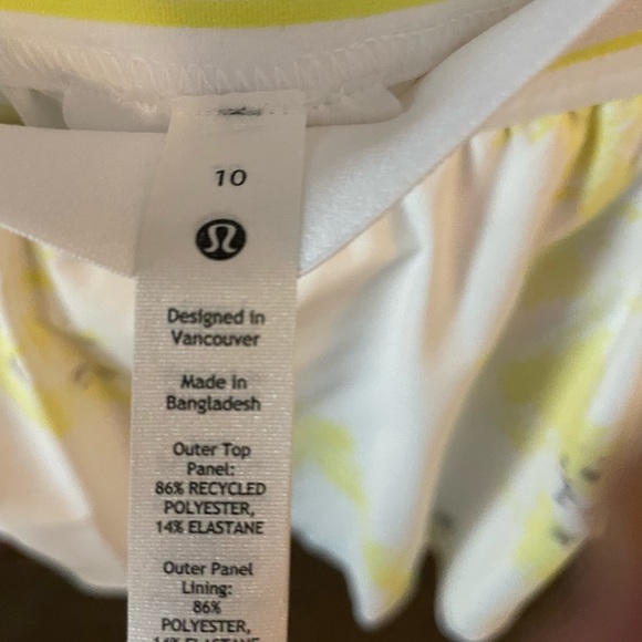 NWT Lululemon Court Rival Tennis Skirt w/ Extended Bike Short Liner Super Sporty - Picture 7 of 9